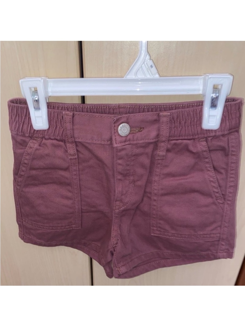 Old Navy Girls Utility Shorts Size 6 Burgundy Mauve